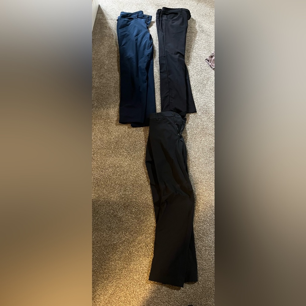 Lululemon ABC Pant Blue, Black, Grey size 34 like new